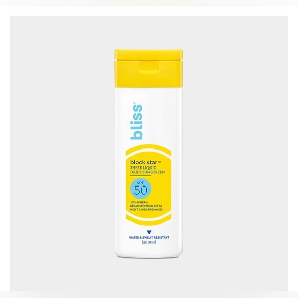 BLISS Blockstar Sheer Liquid Daily Mineral daily spf 50 Sunscreen‎ new - Picture 1 of 4